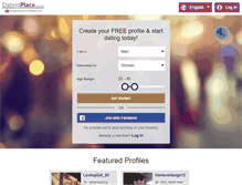 Tablet Screenshot of datingplace.co.za